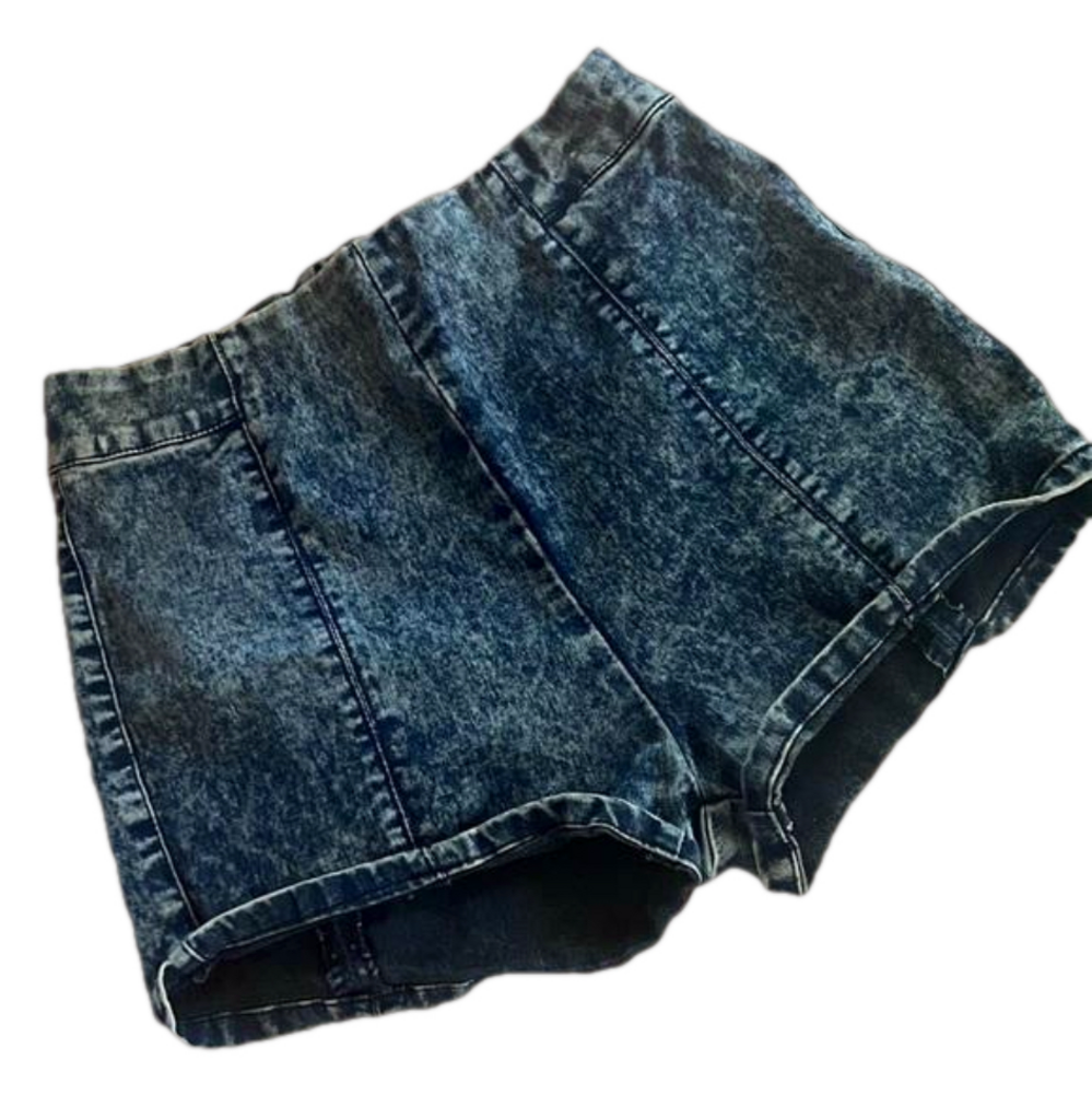 High Waisted Denim Short Shorts